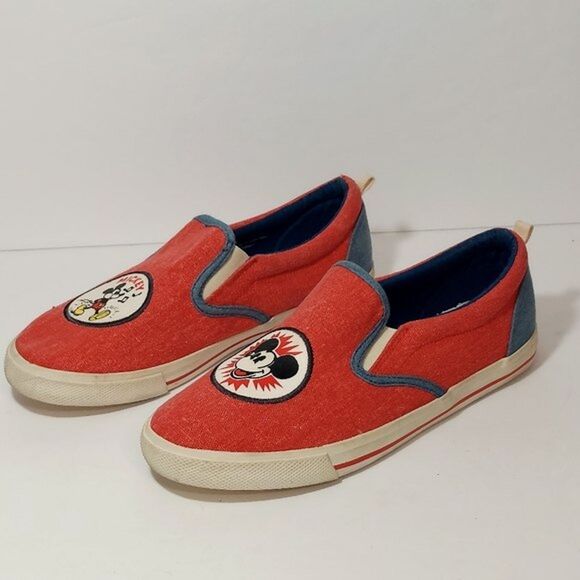 Disney Mickey Mouse Canvas Loafers, Disney Junk Food Collaboration, Size 5 - Picture 3 of 11